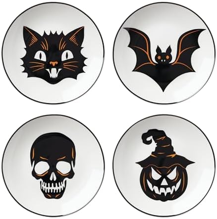 Oneida Vintro Halloween Tidbit Plates Set Of 4, Service For 4 by Oneida