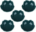 WHJY Dark Green Cherry Blossom Dish Set, Cute Pink Ceramic Plates, Sauce/Seasoning Dish, Sushi Dishes, Soy Dipping Bowl, Dessert, Appetizer Plates, Serving Dish for Kitchen Home – Set of 5 by WHJY