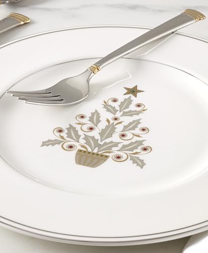 Lenox 897868 Federal Platinum Tree Accent Plates, Service For 4, Christmas Dishes, Dinnerware Set, Holiday - Image 5
