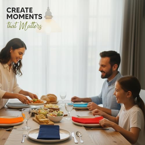 Utopia Kitchen Cotton Blend Multi Color Cloth Napkins [12 Pack, 18x18 Inch] - Image 5
