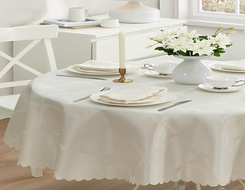Newbridge Holiday Ribbons Bows Ivory 60 x 84 Oval Tablecloth - Image 6