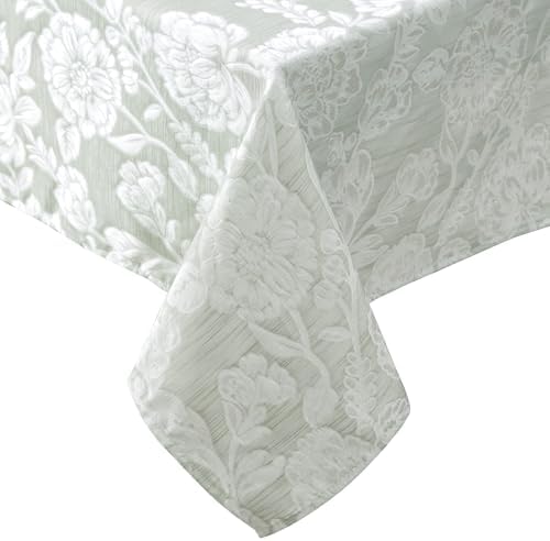 Laura Ashley Wrinkle Resistant Annaleigh Tablecloth, 60" x 102", Sage by Unknown