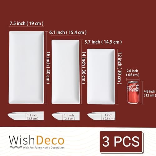 WishDeco Serving Platters Set of 3, Large Serving Trays 16/14/12 Inch - Image 3