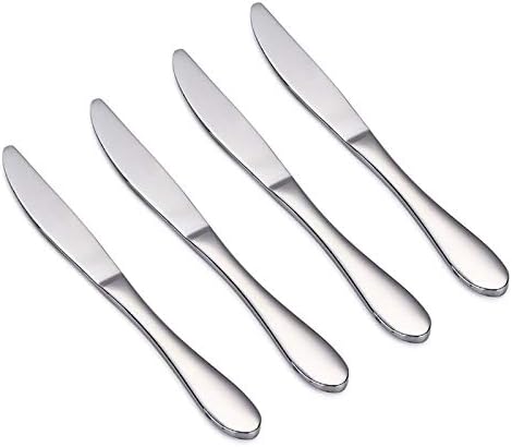 VANRA 4-Piece Children Knives Set Stainless Steel Kids Dinner Knife Child Silver Cutlery Set 6.8-inch (4 knives) by VANRA