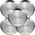 Small Stainless Steel Plates,5 Pcs 5.5 Inchs Metal Plate by ICSTM
