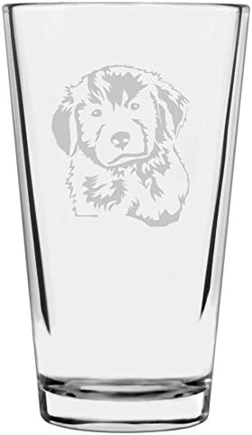 Golden Retriever Puppy Custom Personalized Dog Themed Etched All Purpose 16oz Pint Glass