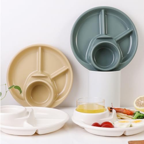2 PCS Unbreakable Divided Dinner Plates for Portion Control Camping Outdoor - Image 6