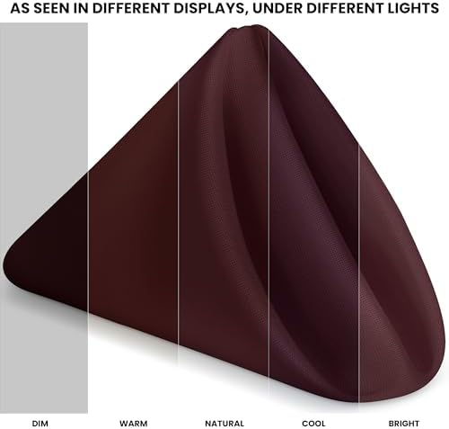 Utopia Home [24 Pack, Burgundy] Cloth Napkins 17x17 Inches, 100% Polyester - Image 2