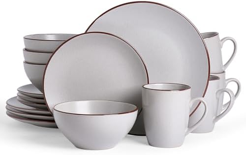 Famiware Venus Dinnerware Sets with Mugs, Ceramic Plates and Bowls for 4 by Famiware