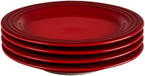 Le Creuset Stoneware Set of 4 Salad Plates, 8.5" each, Cerise by Unknown