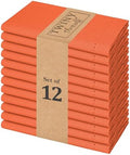 TWINY threads Pack of 12 100% Cotton Cloth Napkins, 18" x 18" (Orange) by TWINYThreads