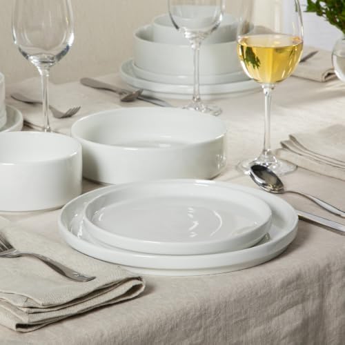 Gibson Home Plates and Bowls Set, 16 Piece Dinnerware Set for 4, White - Image 3
