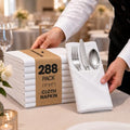 Bulk 288-Pack Cloth Napkins, 17 x 17, Wrinkle Resistant, Sturdy, White by UTOPIAHOME
