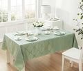 Newbridge Holiday Ribbons Bows Sage Green 60 x 144 Rectangle Tablecloth by HomeBargainsPlus