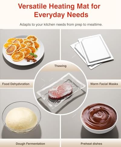 Warming Mat for Food (24"x16") - iTRUSOU 7-Level Electric Warming Tray with 400W High-Power, Timer 0–99H & Built-In Strap - Rollable Large Food Warming Mat for Parties & Buffet - Image 6