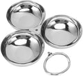3-Compartment Snack Plate Stainless Steel Divided Serving Dish by YosooHealthGear