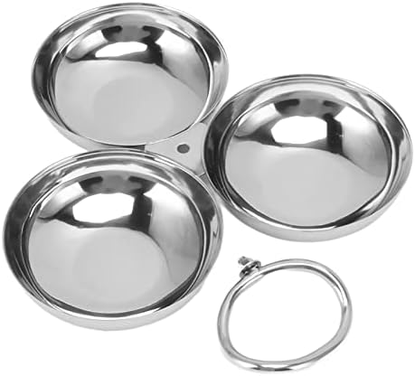 3-Compartment Snack Plate Stainless Steel Divided Serving Dish by YosooHealthGear