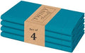 TWINY threads 4 Piece 100% Cotton Cloth Napkins, 18"x18", Turquoise Blue by TWINYThreads