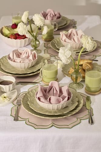 Lenox French Perle Scallop Matcha Stoneware 18-Piece Dinnerware Set for 6 - Image 7