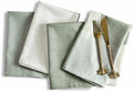 Green Cotton Cloth Napkins Set of 4, 18x18 Inch by Palisa