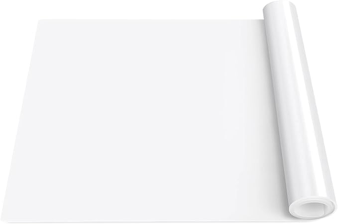 Silicone Placemats, Food-Grade Non-Slip Waterproof, Dining, Stain Resistant, Countertop Protector, Kitchen Counter Mat, Heat Resistant, Baking mat Dishwasher Safe (25.6"×17.7"-1p Thicken, Translucent)