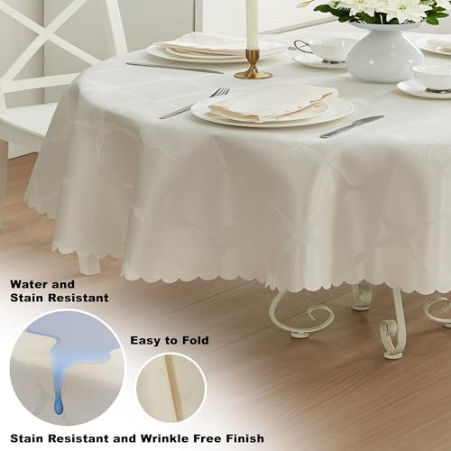 Newbridge Holiday Ribbons Bows Ivory 60 x 84 Oval Tablecloth - Image 3
