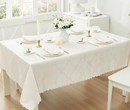 Newbridge Holiday Ribbons Bows Ivory 60 x 120 Rectangle Tablecloth - Image 5