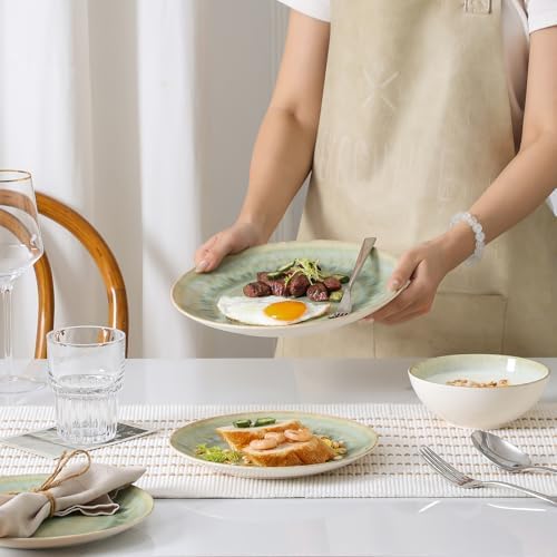 DOMICREVERY Ceramic Dinnerware Sets for 4, 12 pcs Plates and Bowls Sets - Image 7