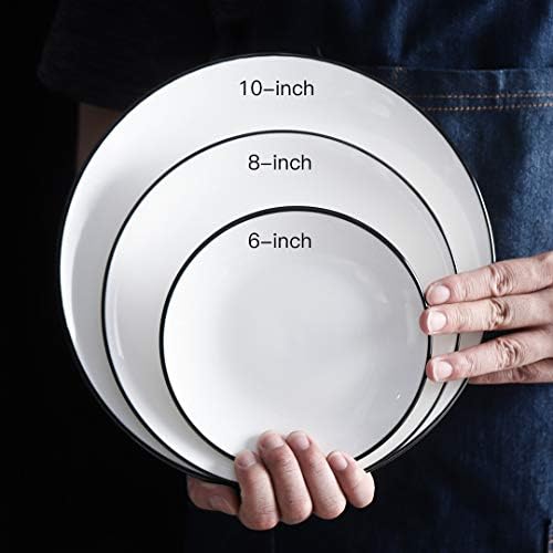 YOLIFE 6 inch Small Ceramic Plates, Appetizer Plates Set of 6 - Image 4