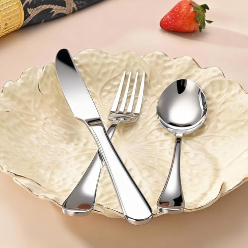 36 Piece Silverware Set for 12, Stainless Steel Forks Spoons and Knives Set - Image 7