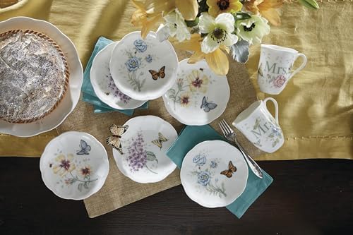 Lenox Butterfly Meadow 6-Piece Tidbit Plates, Dessert Plate Set for 6 - Image 4