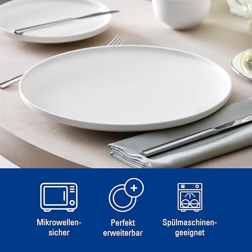 Villeroy & Boch - Afina Collection Large Dinner Plate, Premium Porcelain, Made in Germany, Plate for Main Courses, Dishwasher and Microwave Safe, 10.75 in Diameter, Stackable, Rich, Creamy White - Image 5