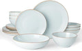 Famiware Jupiter Stoneware Dinnerware Sets with Pasta Bowls, Dishes for 4 by Famiware