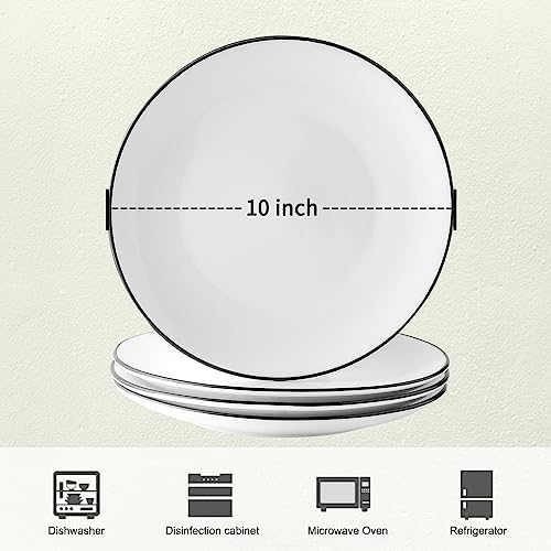 YOLIFE 10 inch Dinner Plates Set of 6 - Image 4