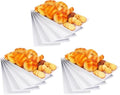 Moretoes 5pcs Melamine White Serving Trays for Party, Reusable Serving Dishes,14.5 x 6, Unbreakable Rectangle Plates, for Cookie, Appetizer, Charcuterie, Snack, Dessert, Food Display (Pack of 3) by Moretoes