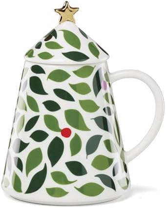 kate spade new york Evergreen Figural Tree Christmas Mug with Lid by Unknown