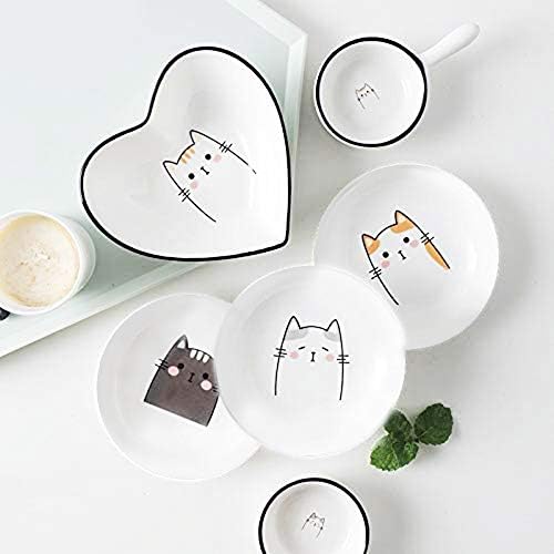 4pcs Ceramics Cat Dinner Relish Dishes Seasoning Dishes Dipping Appetizer Plates - Image 4
