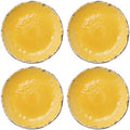 UP Crackle Melamine Round Dessert Plates, Small Serving Plates, for Appetizer, Snacks, and Side Dishes, Yellow, 6 Inch, Set of 4 by UPware