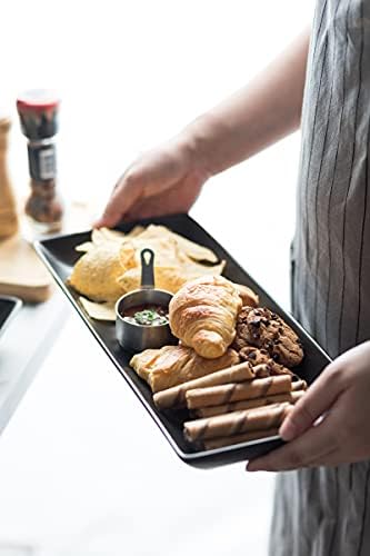 LAUCHUH Serving Platters, Porcelain Rectangular Serving Plates, 14 inches - Image 4