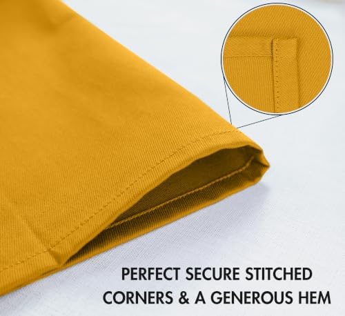 Ruvanti Cloth Napkins Set of 12, Cotton Enrich 18”x18” - Mustard - Image 5