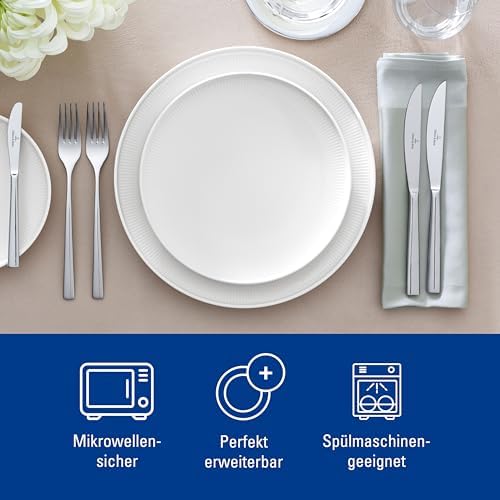 Villeroy & Boch Afina Salad/Breakfast/Dessert Plate, Premium Porcelain, Made in Germany, Dishwasher and Microwave Safe, 8.75 in, Stackable, White - Image 5