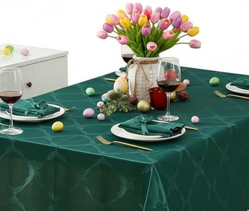 Newbridge Christmas Ribbons and Bows Evergreen 60x120 Rectangle Tablecloth - Image 7