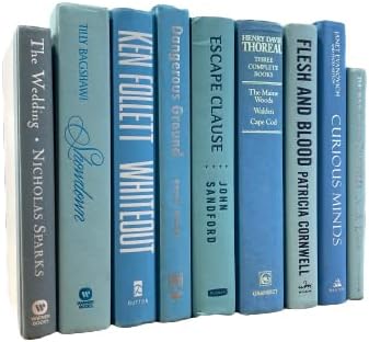 Real Books by Color® (Set of 7, Light Blue) Decorative Bookshelf Home Decor Shelf Styling Photo Prop