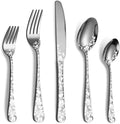 40 Piece Silverware Set, Stainless Steel Flatware Cutlery Set Service for 8, Mirror Polished Tableware Eating Utensils Set for Home Kitchen, Include Knife Fork Spoon Set, Dishwasher Safe by Remoxye