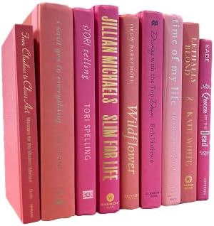 Real Books by Color® (Set of 3, Pink) Decorative Bookshelf Home Decor Shelf Styling Photo Prop