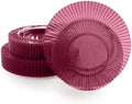 Exquisite 80 Piece Plastic Disposable Plates Set for 40 Guests I 40 X 9 Inch & 40 X 11 Inch Disposable Plastic Plates | Color: Mahagony | Great for Weddings Parties and Formal Occasions by Exquisite