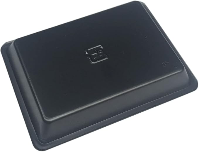 100 pcs Mini 2.95"x2.16" Dipping Sauce Dishes, Plastic Disposable Rectangular Black Soy Sauce Plate Set, Condiment Serving tray, Seasoning Platter, Appetizer Bowel -for Sushi Mustard Vinegar Soy BBQ