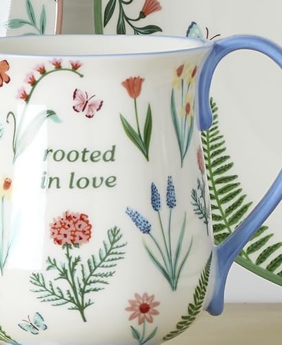 Oneida First Blooms Blue Porcelain Mug Set for 2, 12oz - Image 3