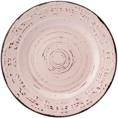 Pfaltzgraff Pink Trellis 12-Piece Dinnerware Set, Stoneware Plates and Bowls Sets for 4, Dishwasher and Microwave Safe, Rustic Garden-Inspired Design - Image 7