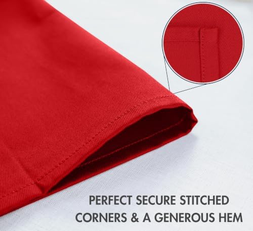 Ruvanti Cloth Napkins Set of 6, Cotton Enrich 18”x18” - Red - Image 5